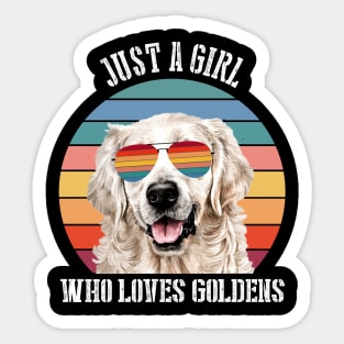 Just a girl Who loves goldens Sticker